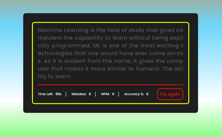 Typing Speed Test